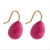 Alice Pink Enamel Drop Earrings